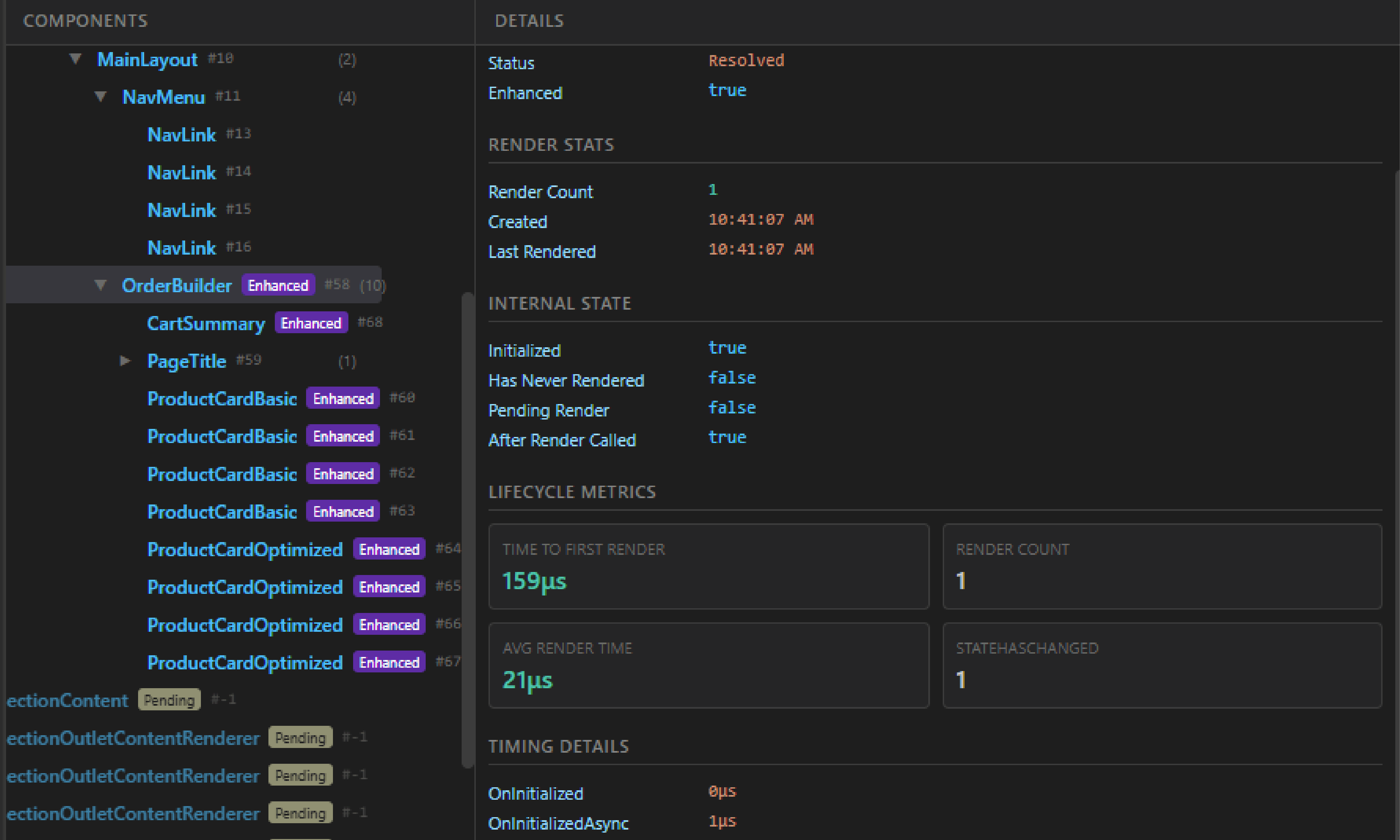 Enhanced Metrics with detailed lifecycle data